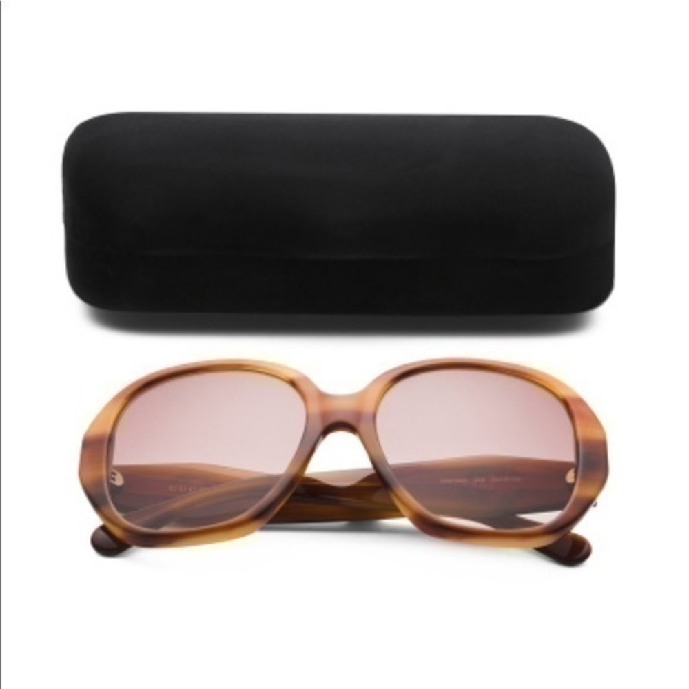Gucci Havana Oval Sunglasses